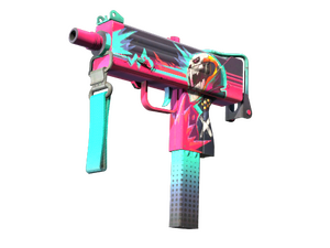 MAC-10 | Neon Rider (Well-Worn)