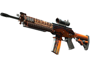 StatTrak™ SG 553 | Tiger Moth (Well-Worn)