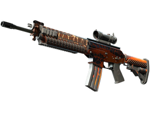 StatTrak™ SG 553 | Tiger Moth (Battle-Scarred)