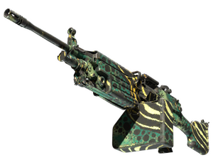 M249 | Emerald Poison Dart (Well-Worn)