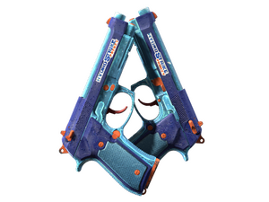 StatTrak™ Dual Berettas | Hydro Strike (Well-Worn)